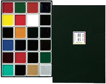 Amazon.co.jp: あかしや 絵具 顔彩 24色セット AP260-24V : ホビー